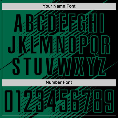 Custom Black Kelly Green Line Sublimation Soccer Uniform Jersey - Sky-Custom