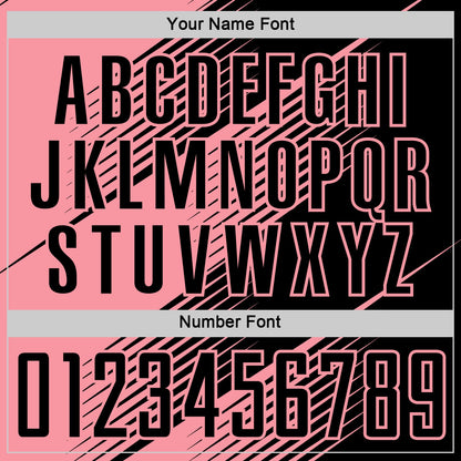 Custom Black Medium Pink Line Sublimation Soccer Uniform Jersey - Sky-Custom