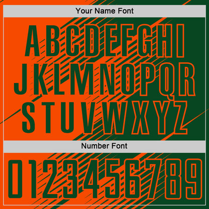 Custom Green Orange Line Sublimation Soccer Uniform Jersey - Sky-Custom