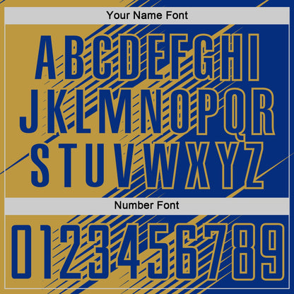 Custom Royal Old Gold Line Sublimation Soccer Uniform Jersey - Sky-Custom