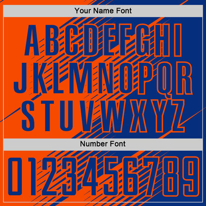 Custom Royal Orange Line Sublimation Soccer Uniform Jersey - Sky-Custom