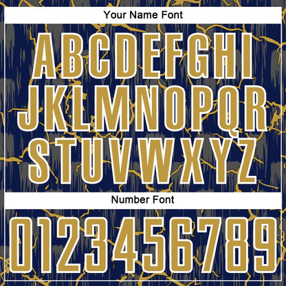 Custom Navy Old Gold-White Lightning Sublimation Soccer Uniform Jersey - Sky-Custom
