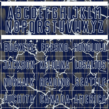 Custom Navy Silver Lightning Sublimation Soccer Uniform Jersey - Sky-Custom