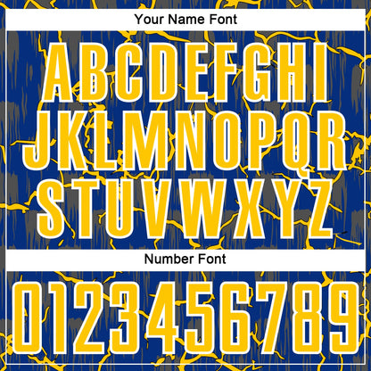 Custom Royal Yellow-White Lightning Sublimation Soccer Uniform Jersey - Sky-Custom