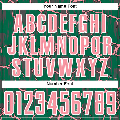 Custom Kelly Green Medium Pink-White Lightning Sublimation Soccer Uniform Jersey - Sky-Custom