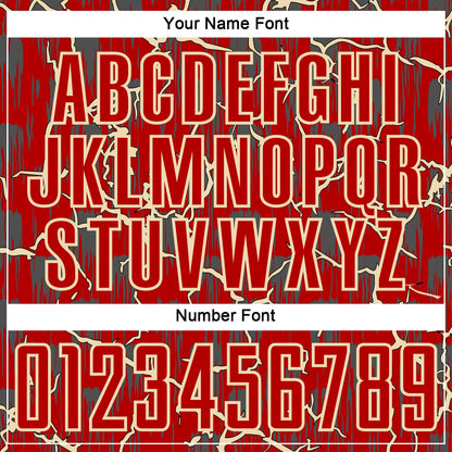Custom Red Cream Lightning Sublimation Soccer Uniform Jersey - Sky-Custom