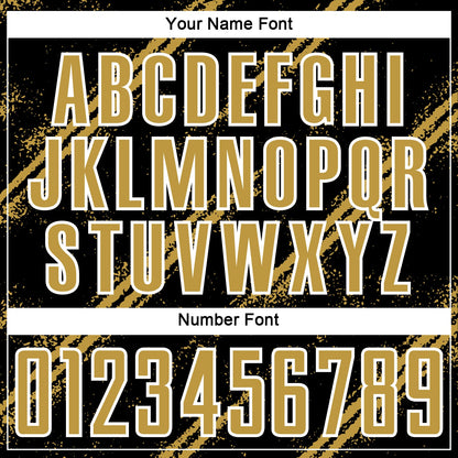 Custom Black Old Gold-White Abstract Fragment Art Splash Sublimation Soccer Uniform Jersey - Sky-Custom