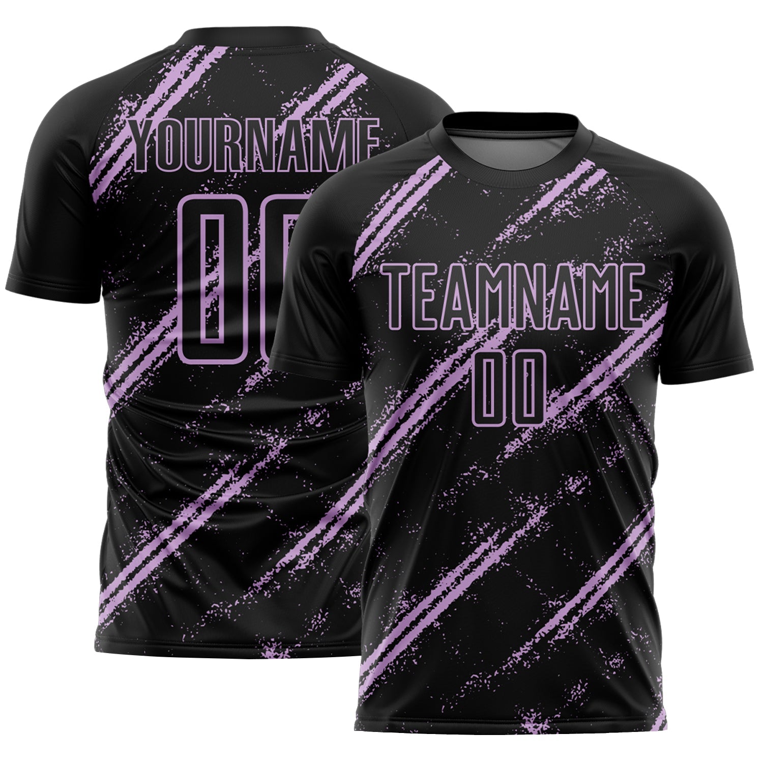 Custom Black Light Purple Abstract Fragment Art Splash Sublimation Soccer Uniform Jersey - Sky-Custom