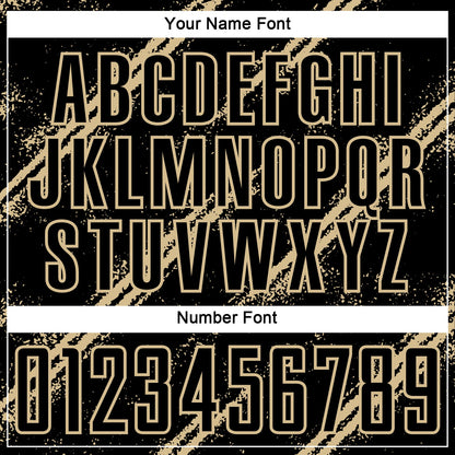 Custom Black Vegas Gold Abstract Fragment Art Splash Sublimation Soccer Uniform Jersey - Sky-Custom