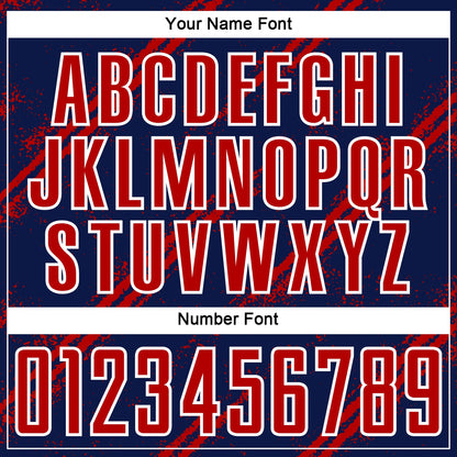 Custom Navy Red-White Abstract Fragment Art Splash Sublimation Soccer Uniform Jersey - Sky-Custom