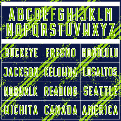Custom Navy Neon Green-White Abstract Fragment Art Splash Sublimation Soccer Uniform Jersey - Sky-Custom