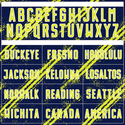 Custom Navy Neon Yellow-White Abstract Fragment Art Splash Sublimation Soccer Uniform Jersey - Sky-Custom