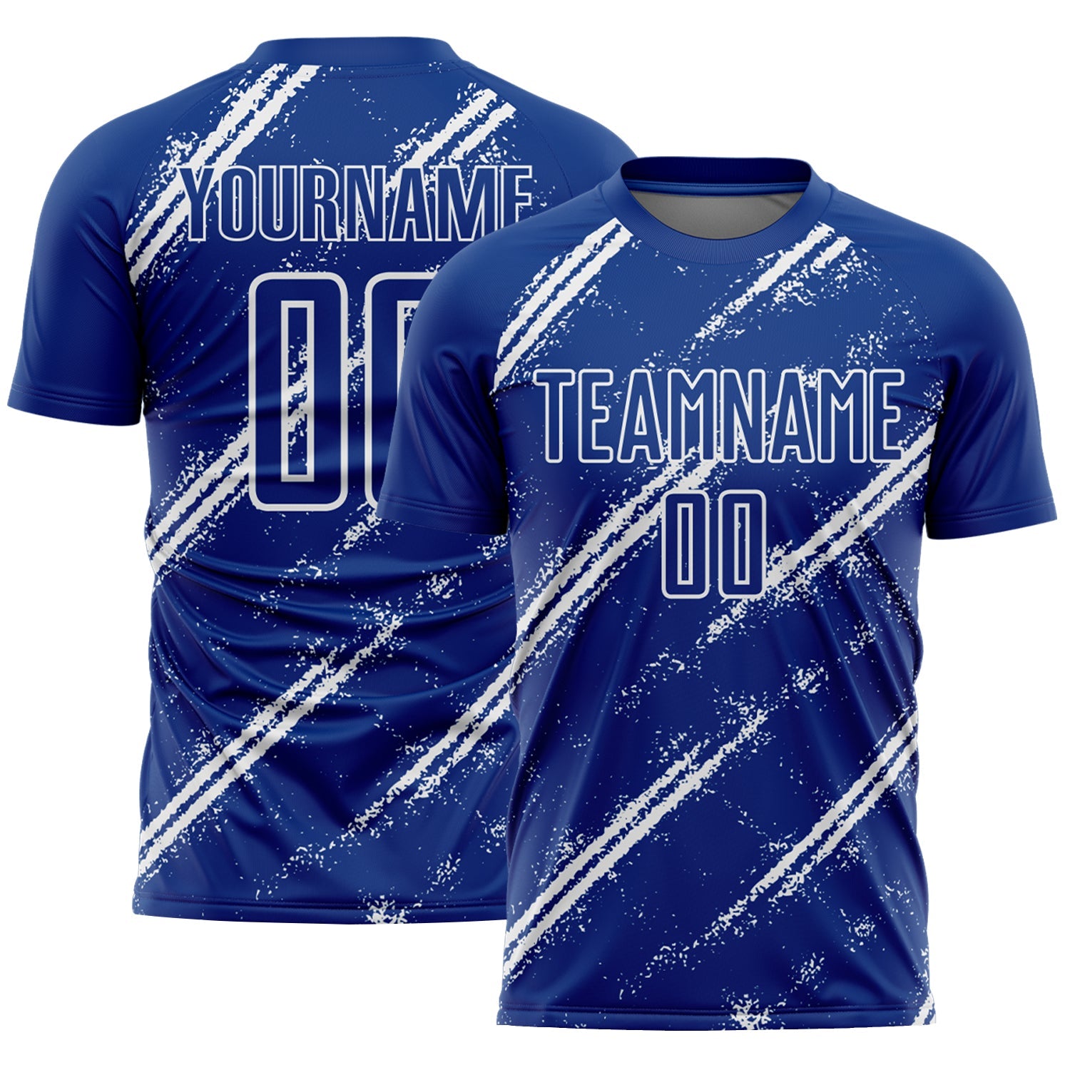 Custom Royal White Abstract Fragment Art Splash Sublimation Soccer Uniform Jersey - Sky-Custom
