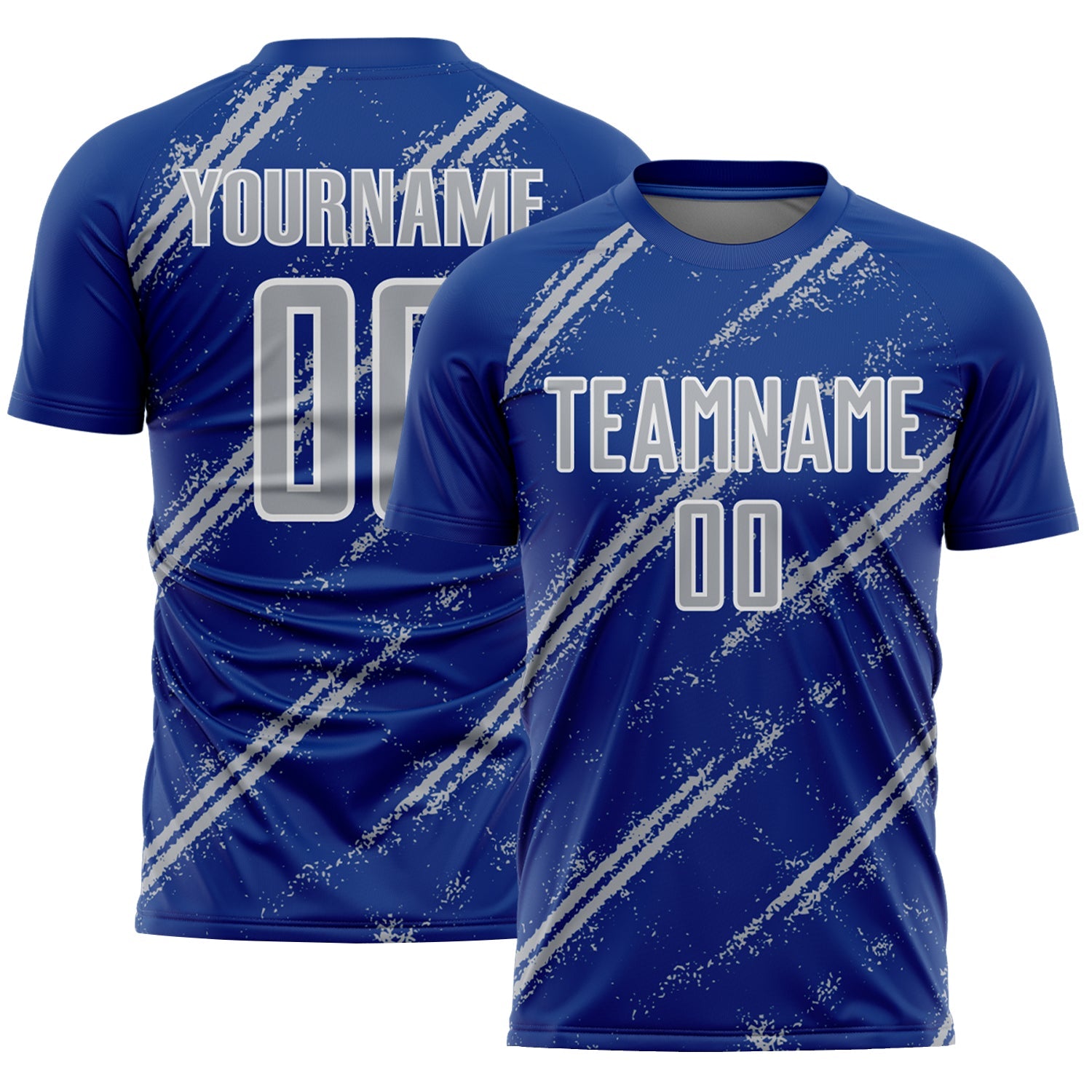 Custom Royal Gray-White Abstract Fragment Art Splash Sublimation Soccer Uniform Jersey - Sky-Custom