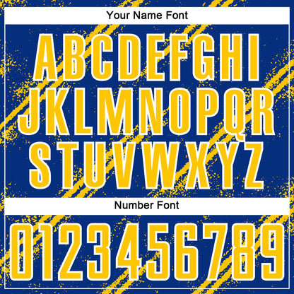 Custom Royal Yellow-White Abstract Fragment Art Splash Sublimation Soccer Uniform Jersey - Sky-Custom