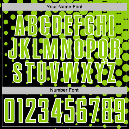 Custom Black Neon Green-White Modern Polka Dot Sublimation Soccer Uniform Jersey - Sky-Custom