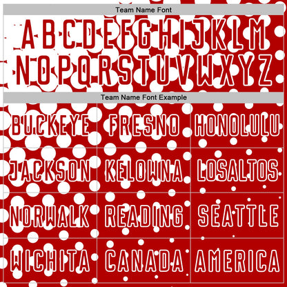 Custom Red White Modern Polka Dot Sublimation Soccer Uniform Jersey - Sky-Custom