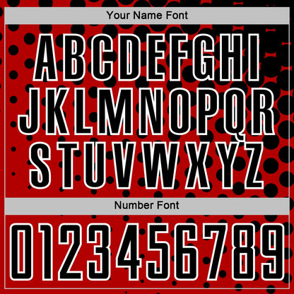 Custom Red Black-White Modern Polka Dot Sublimation Soccer Uniform Jersey - Sky-Custom