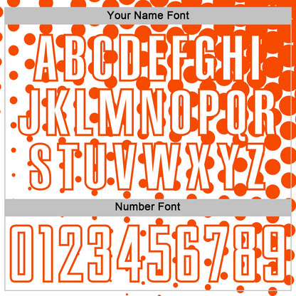 Custom White Orange Modern Polka Dot Sublimation Soccer Uniform Jersey - Sky-Custom