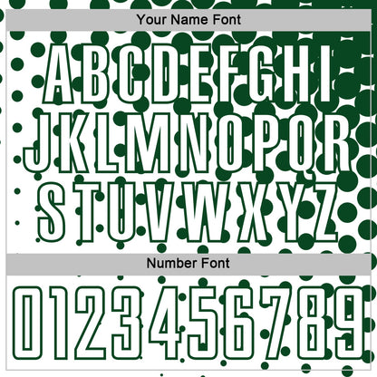 Custom White Green Modern Polka Dot Sublimation Soccer Uniform Jersey - Sky-Custom
