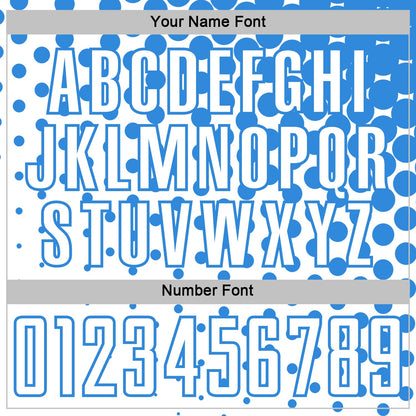 Custom White Powder Blue Modern Polka Dot Sublimation Soccer Uniform Jersey - Sky-Custom
