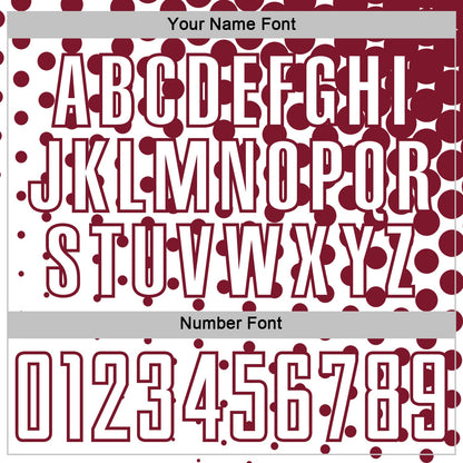 Custom White Crimson Modern Polka Dot Sublimation Soccer Uniform Jersey - Sky-Custom