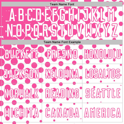 Custom White Pink Modern Polka Dot Sublimation Soccer Uniform Jersey - Sky-Custom