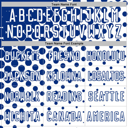 Custom White Royal Modern Polka Dot Sublimation Soccer Uniform Jersey - Sky-Custom