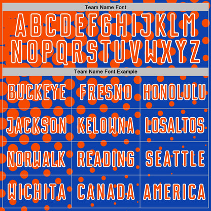 Custom Thunder Blue Orange-White Modern Polka Dot Sublimation Soccer Uniform Jersey - Sky-Custom