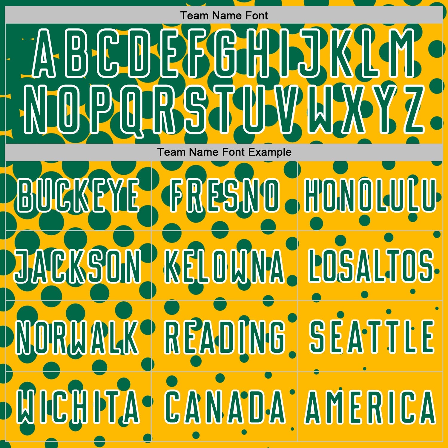 Custom Gold Kelly Green-White Modern Polka Dot Sublimation Soccer Uniform Jersey - Sky-Custom
