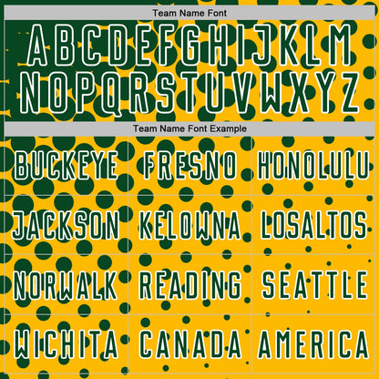 Custom Gold Green-White Modern Polka Dot Sublimation Soccer Uniform Jersey - Sky-Custom