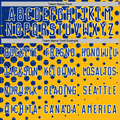Custom Gold Royal-White Modern Polka Dot Sublimation Soccer Uniform Jersey - Sky-Custom