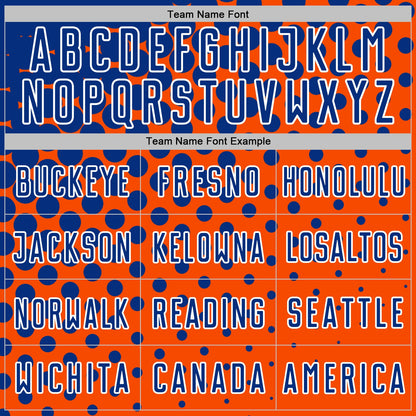 Custom Orange Royal-White Modern Polka Dot Sublimation Soccer Uniform Jersey - Sky-Custom