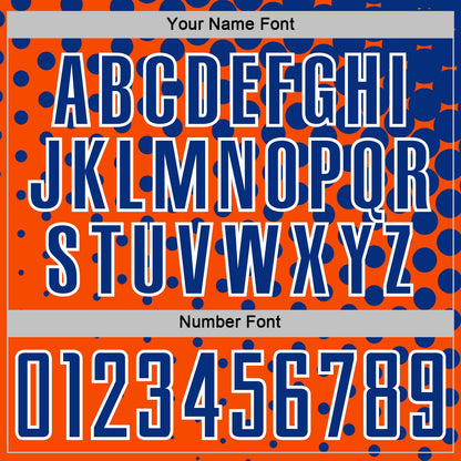 Custom Orange Royal-White Modern Polka Dot Sublimation Soccer Uniform Jersey - Sky-Custom