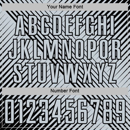 Custom Black Silver Line Sublimation Soccer Uniform Jersey - Sky-Custom