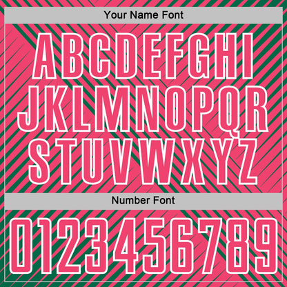 Custom Kelly Green Neon Pink-White Line Sublimation Soccer Uniform Jersey - Sky-Custom
