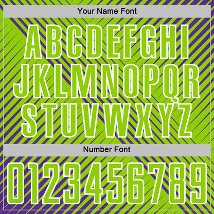 Custom Purple Neon Green-White Line Sublimation Soccer Uniform Jersey - Sky-Custom