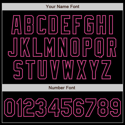 Custom Black Steel Gray Splash Ink Pink Authentic Baseball Jersey - Sky-Custom