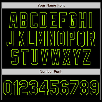 Custom Black Steel Gray Splash Ink Neon Green Authentic Baseball Jersey - Sky-Custom