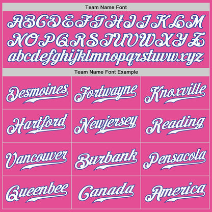 Custom Pink Royal-Light Blue Authentic Split Fashion Baseball Jersey - Sky-Custom
