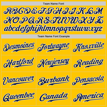 Custom Yellow Navy Gray-White Authentic Split Fashion Baseball Jersey - Sky-Custom