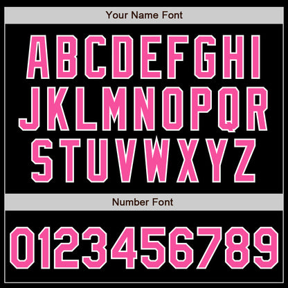 Custom Black Pink Red-White Authentic Split Fashion Baseball Jersey - Sky-Custom