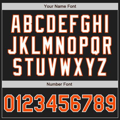 Custom Black Orange-Gray Authentic Split Fashion Baseball Jersey - Sky-Custom