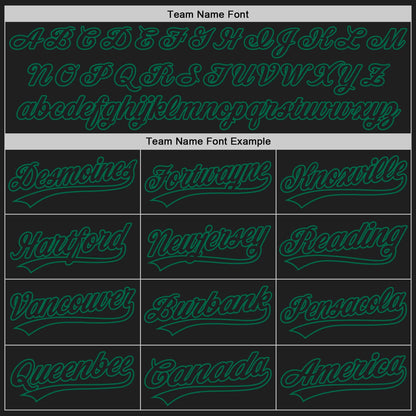 Custom Black Black White-Kelly Green Authentic Split Fashion Baseball Jersey - Sky-Custom