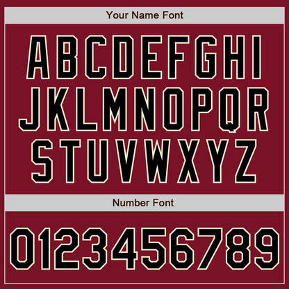 Custom Crimson Black-Cream Authentic Split Fashion Baseball Jersey - Sky-Custom