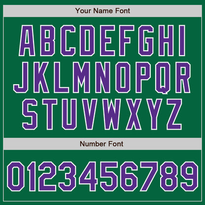 Custom Kelly Green Purple-Yellow Authentic Split Fashion Baseball Jersey - Sky-Custom