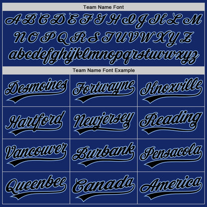 Custom Royal Black White-Light Blue Authentic Split Fashion Baseball Jersey - Sky-Custom