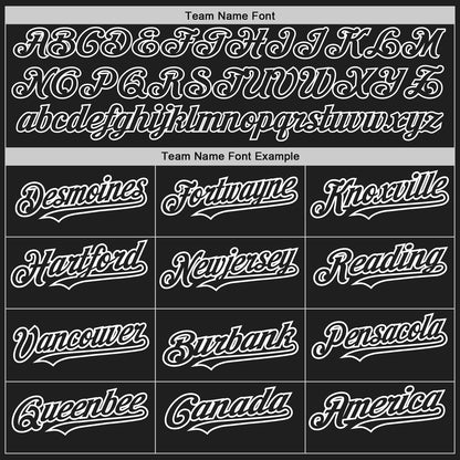 Custom Black White-Black Pinstripe Authentic Split Fashion Baseball Jersey - Sky-Custom