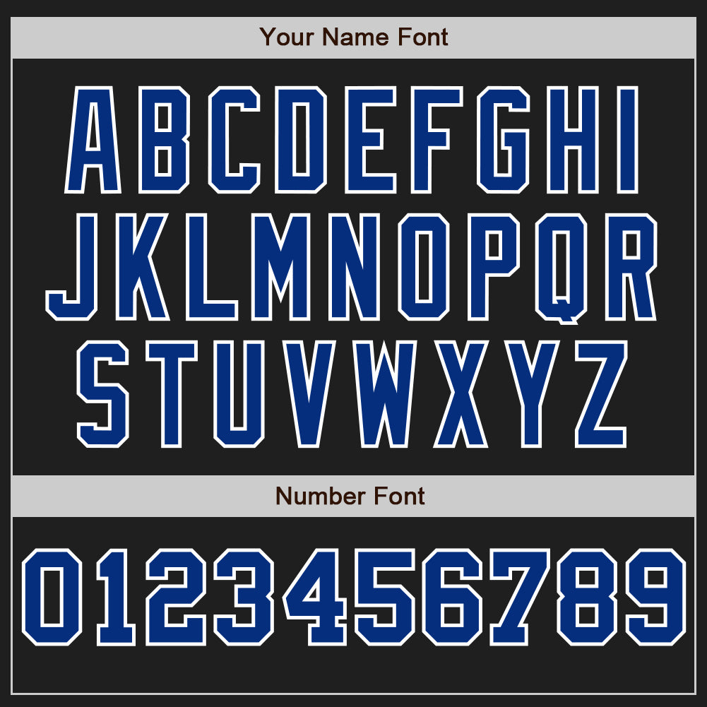 Custom Black White-Royal Pinstripe Authentic Split Fashion Baseball Jersey - Sky-Custom