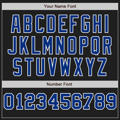 Custom Black White-Royal Pinstripe Authentic Split Fashion Baseball Jersey - Sky-Custom